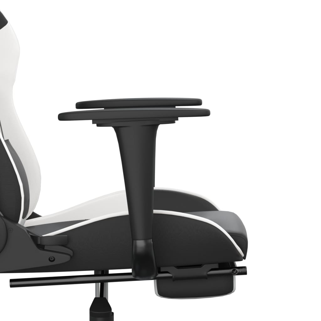 Gaming-Stuhl mit Massagefunktion Schwarz und Rot Kunstleder