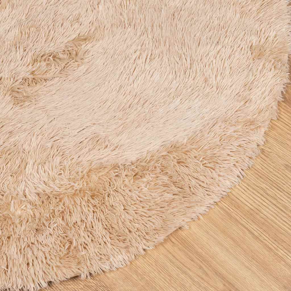 Teppich Shaggy Hochflor NAVARRA Beige 60x100 cm Polyester