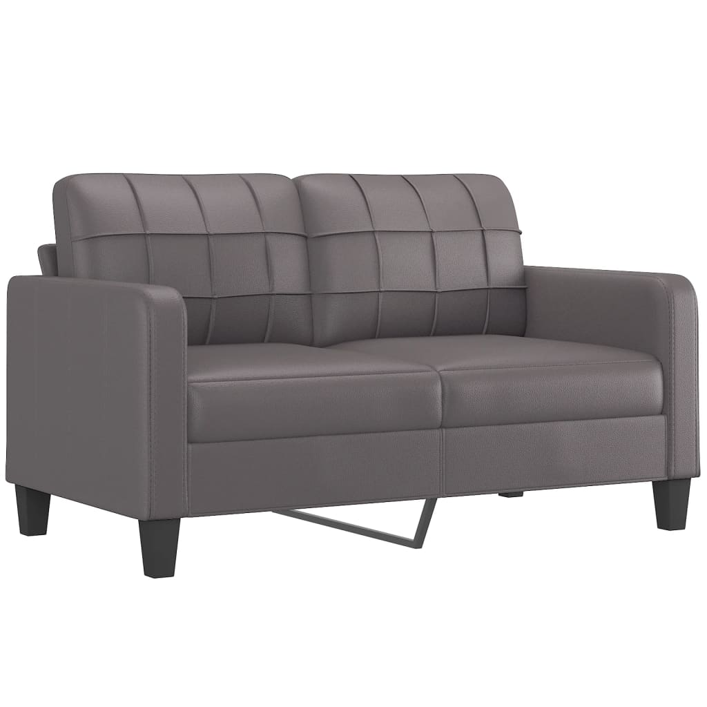 3-Sitzer-Sofa mit Zierkissen Schwarz 180 cm Kunstleder