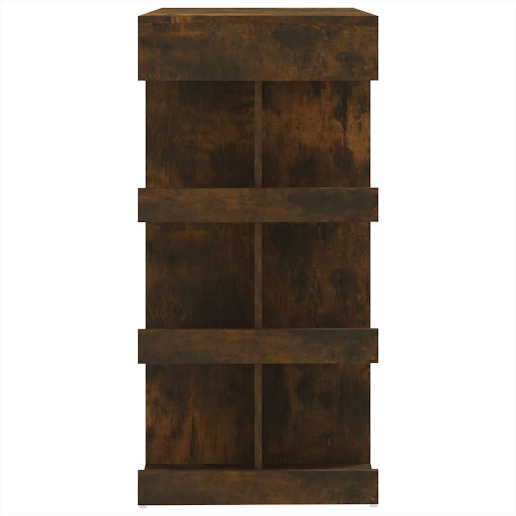 Bartisch mit Regal Weiß 100x50x101,5 cm Holzwerkstoff