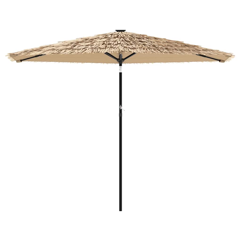 Sonnenschirm mit LED und Stahlmast Braun 248x248x248 cm