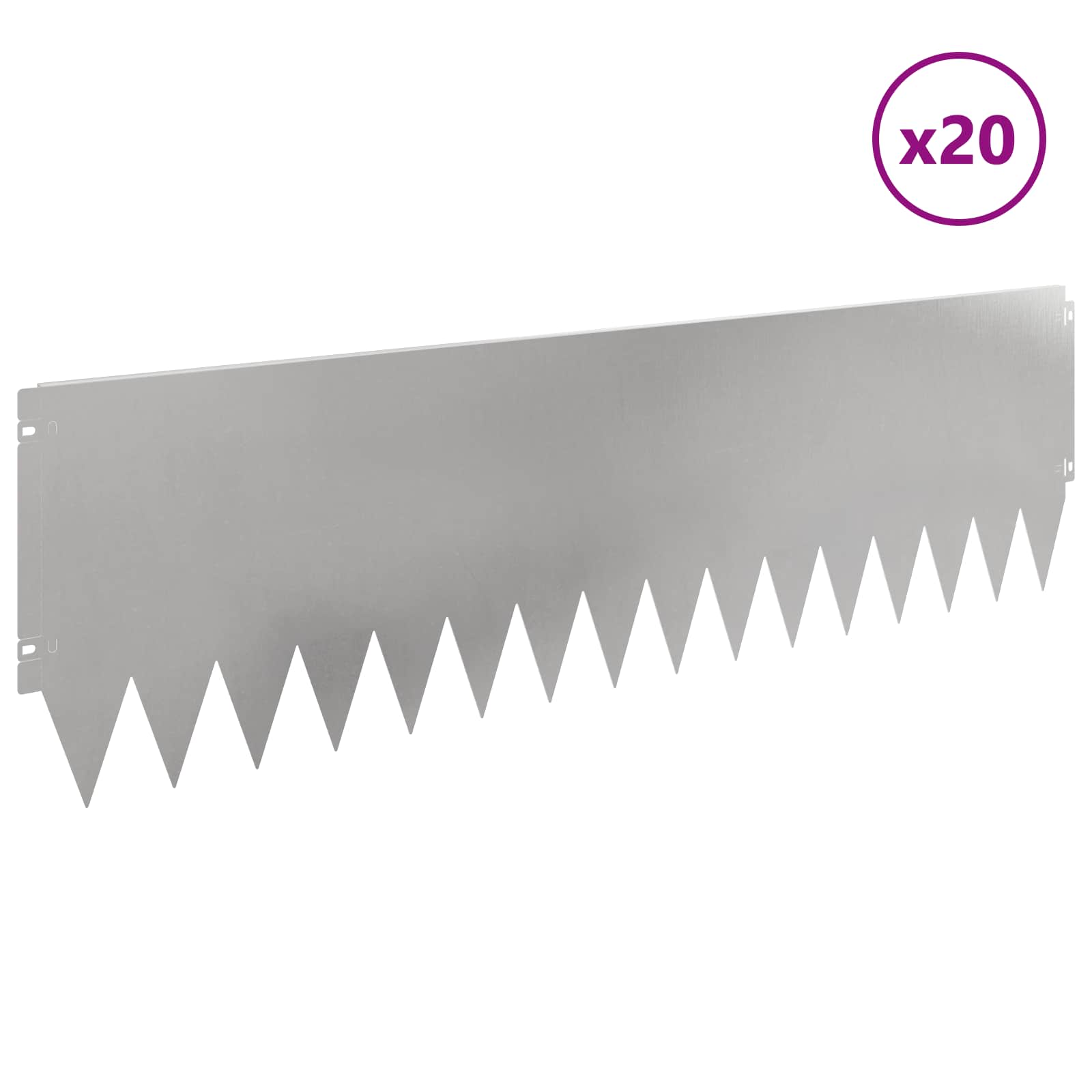 Raseneinfassung 10 pcs 103 x 10 cm Stahl Schwarz