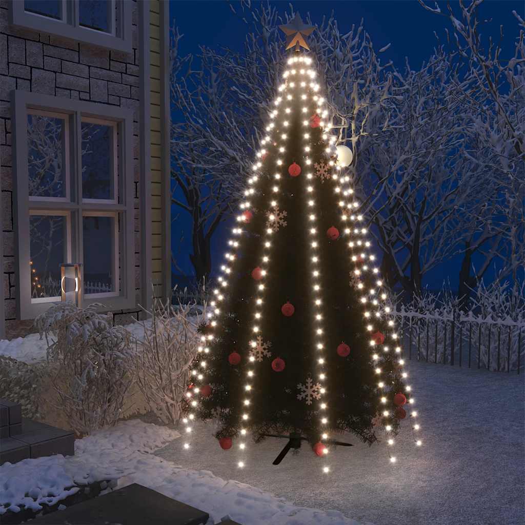 Weihnachtsbaum-Lichternetz mit 180 LEDs Kaltweiß 180 cm