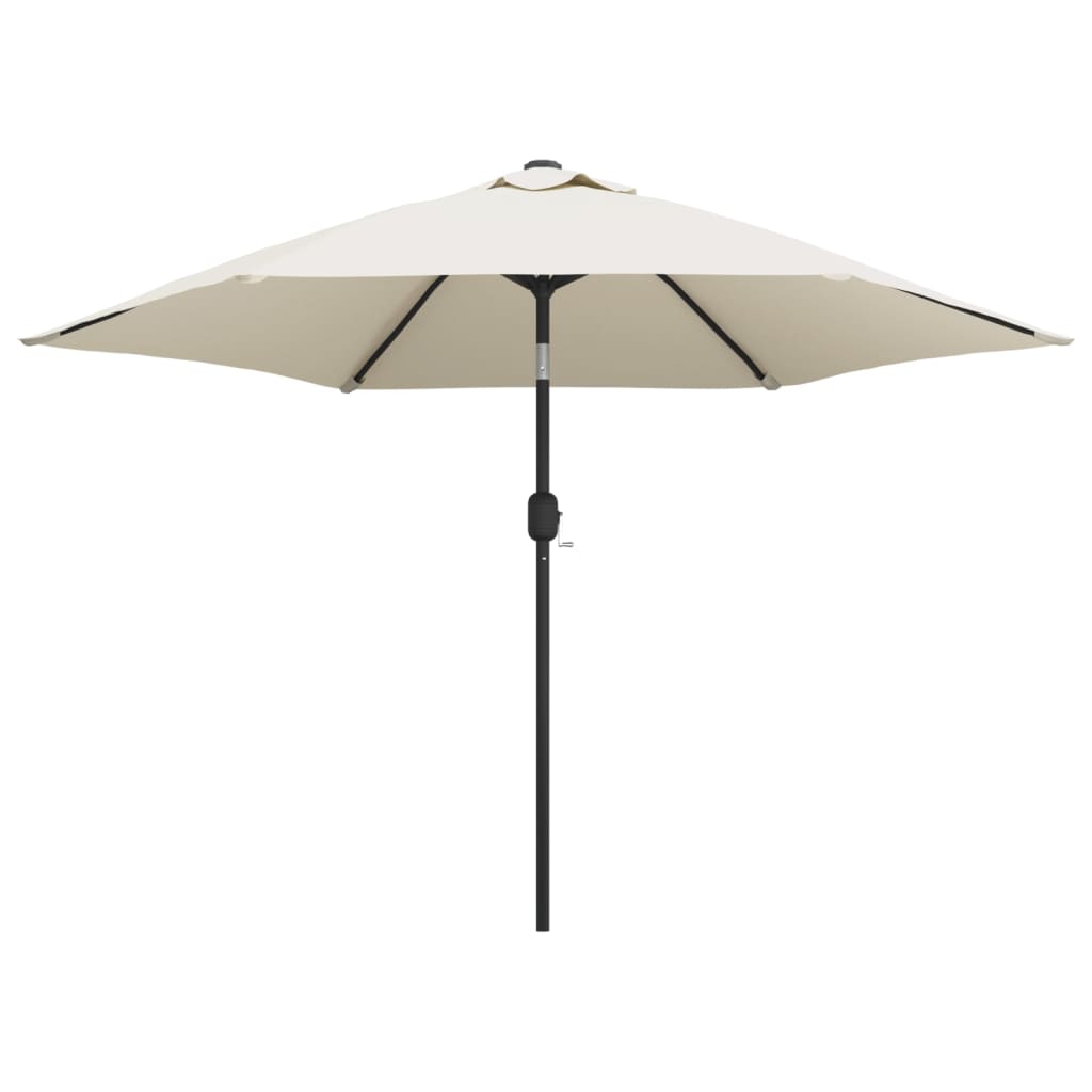Sonnenschirm mit LED-Beleuchtung Stahl-Mast 300 cm Bordeauxrot