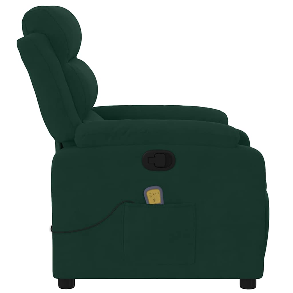Massage-Relaxsessel, hellgrauer Samt