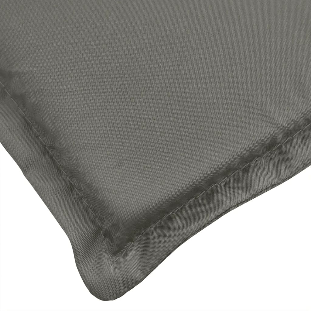Hochlehner-Auflagen 2 Stk. Melange Anthrazit 120x50x7cm Stoff