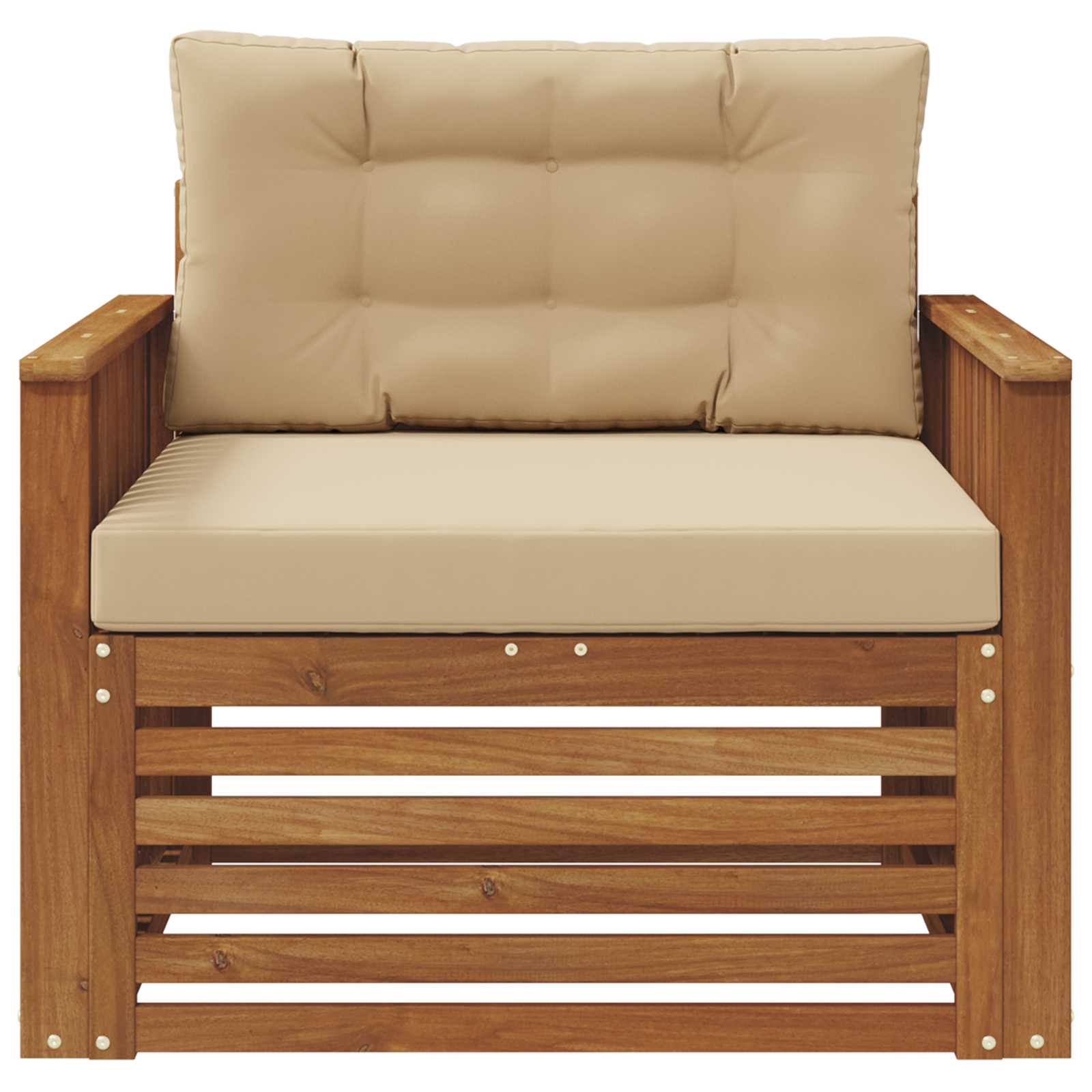 2 Stück Outdoor-Sofa Natur
