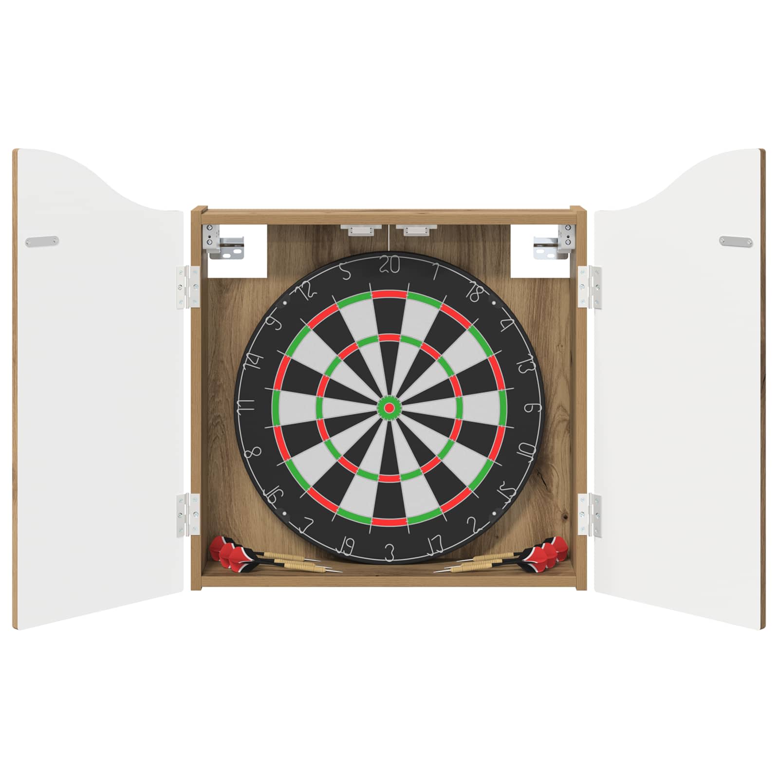 Dartboard Schrank Weiß 56 x 12 x 63 cm Holzwerkstoff