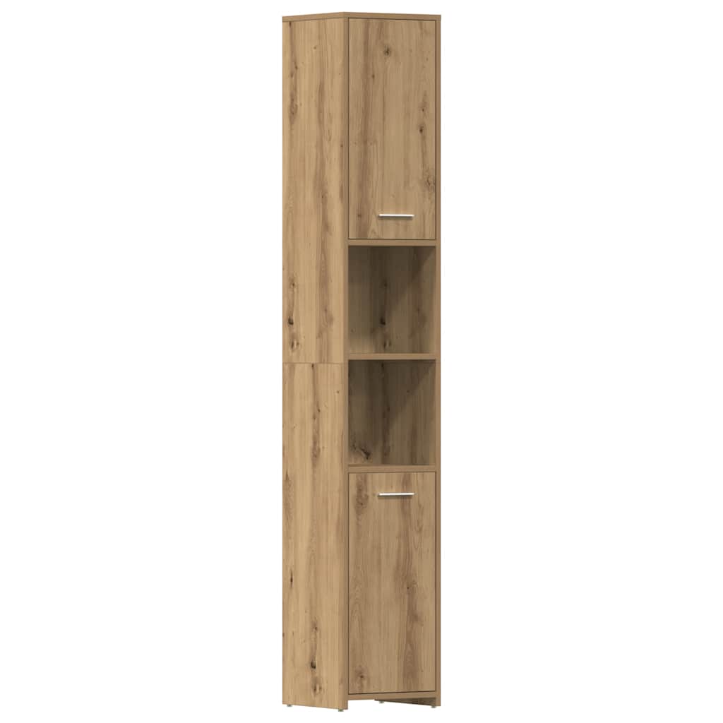 Badezimmerschrank Weiß 30x30x183,5 cm Holzwerkstoff