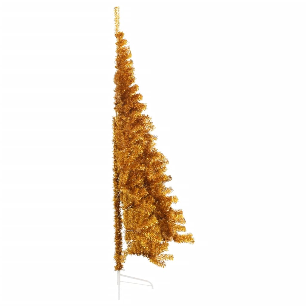 Künstlicher Halb-Weihnachtsbaum mit Ständer Grün 150 cm PVC