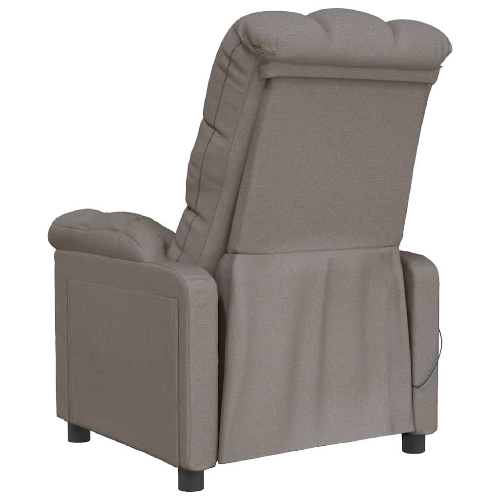 Massagesessel Hellgrau Stoff