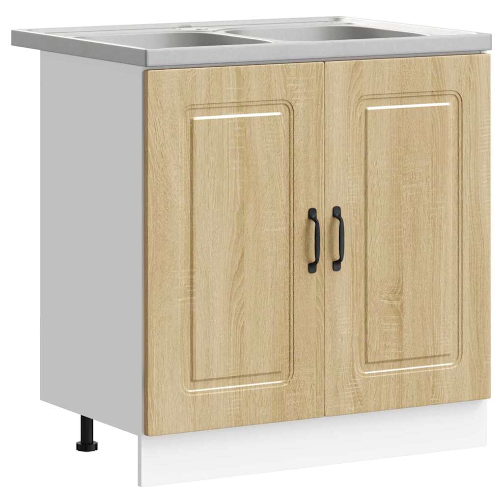 Küchenschrank Kalmar Weiß 80 x 46 x 81.5 cm Holzwerkstoff