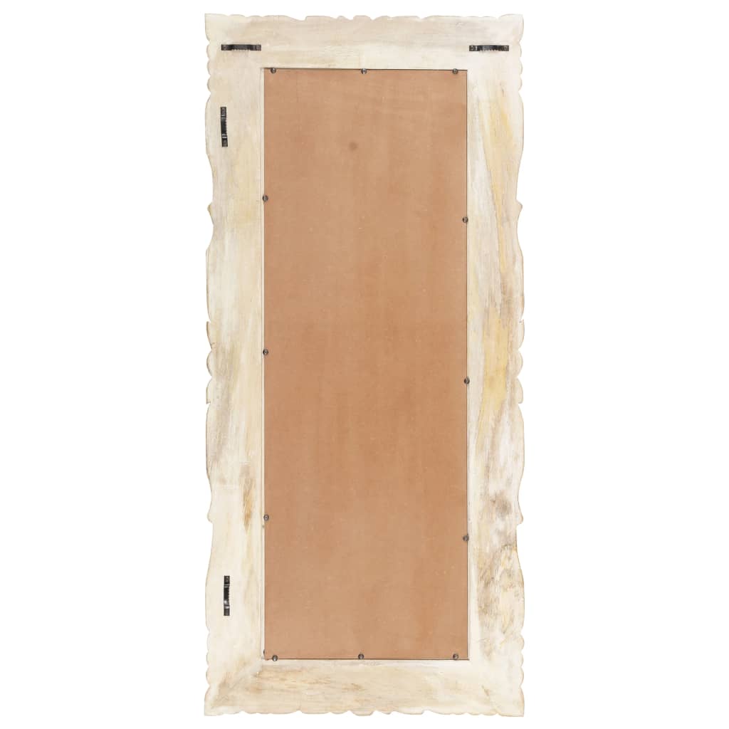 Spiegel Weiß 80x50 cm Mango Massivholz