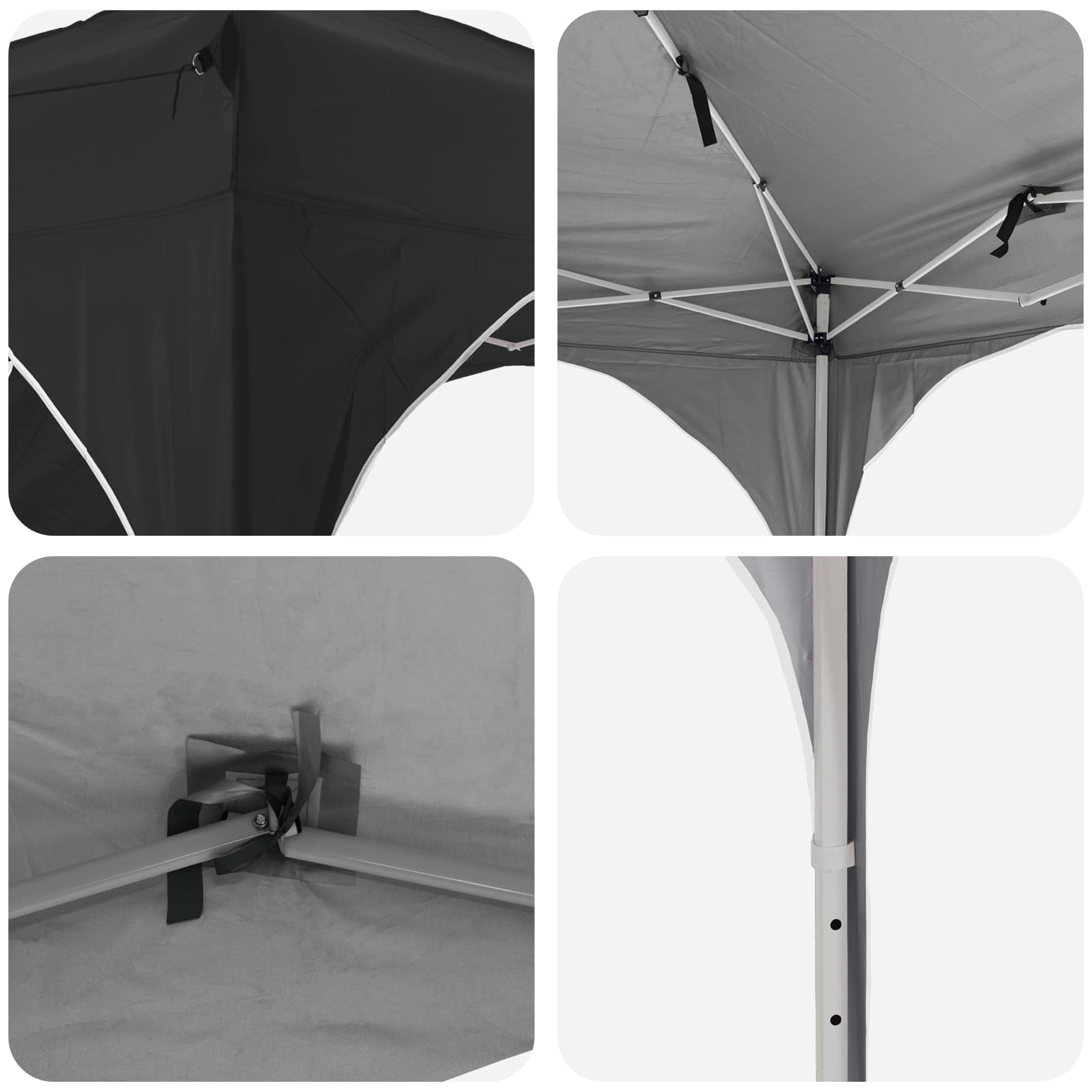 Pop-up Partyzelt 575 x 288 x 245 cm Creme Oxford-Stoff