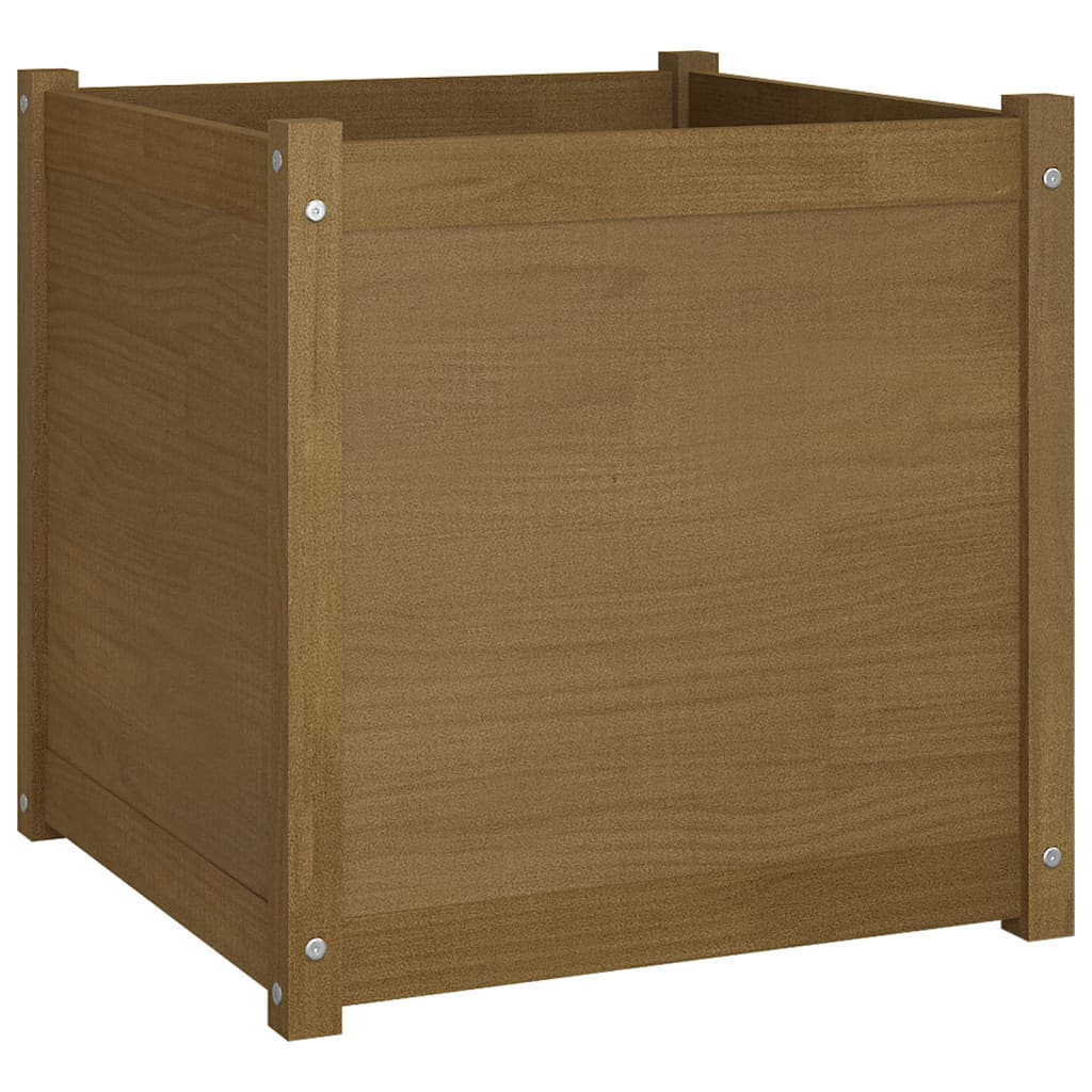 Pflanzkübel 2 Stk. Weiß 60x60x60 cm Massivholz Kiefer