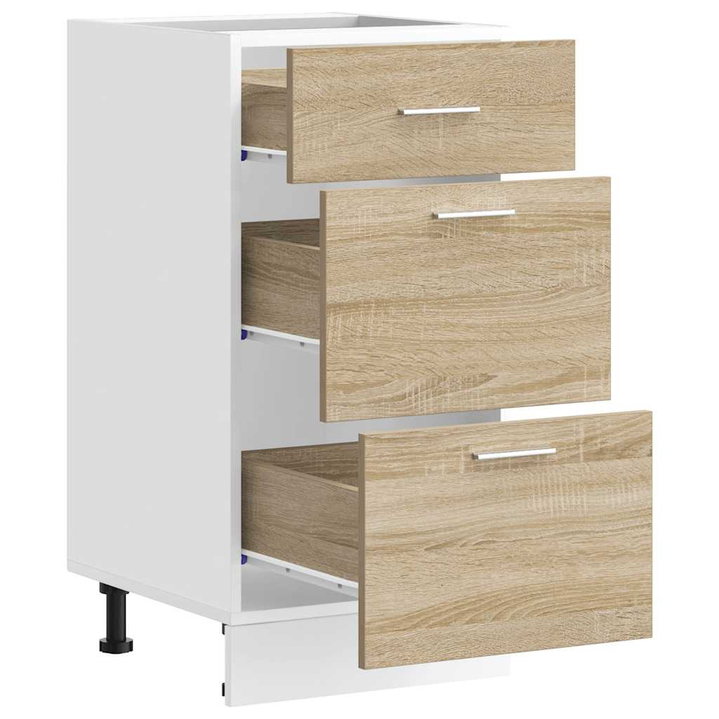 Unterschrank Lyon Weiß 60x46x81,5 cm Holzwerkstoff