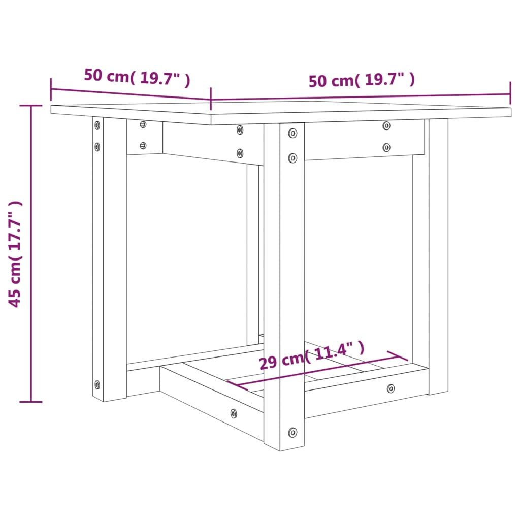 Couchtisch 110x55x45 cm Massivholz Kiefer