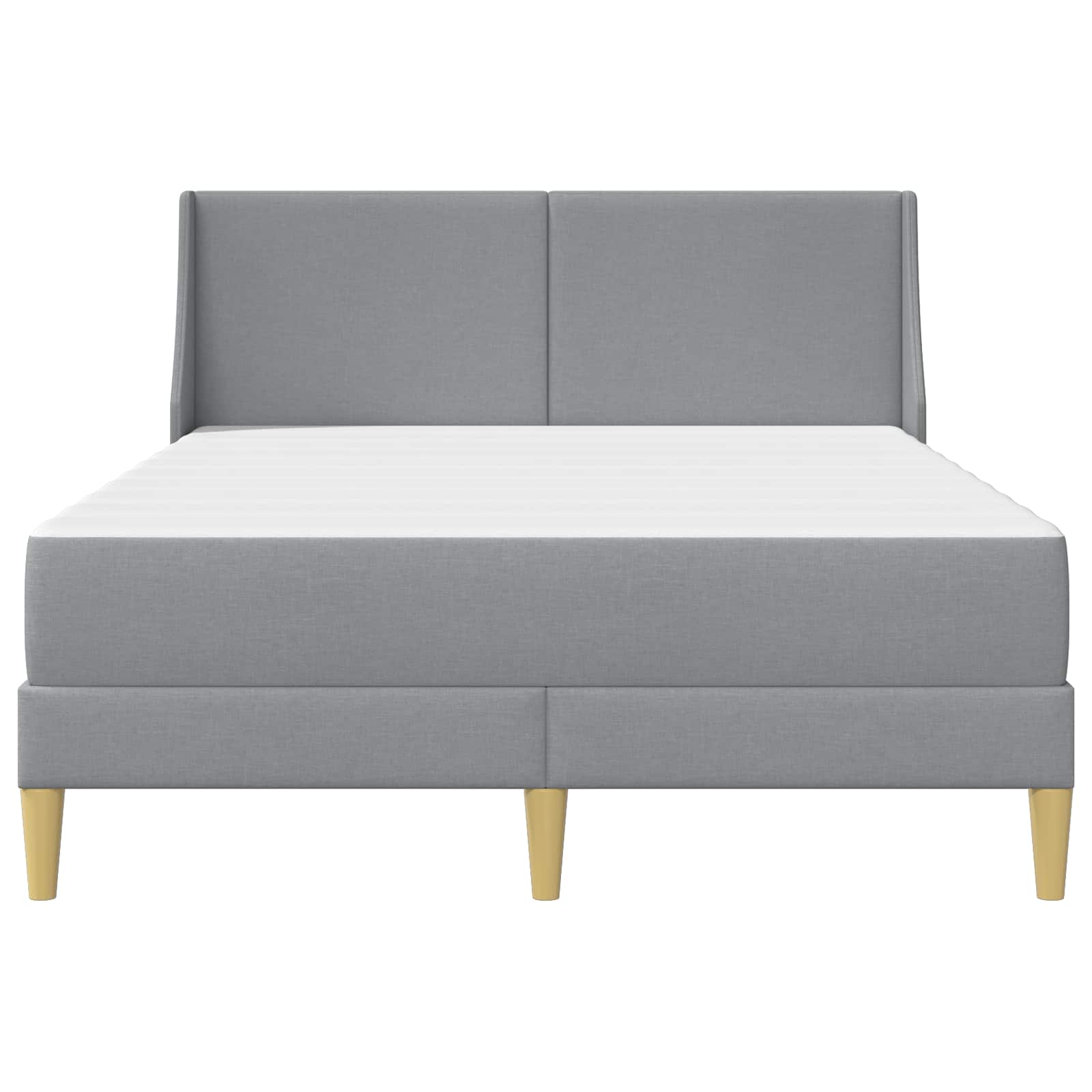 Bettgestell mit Matratze Hellgrau 80x 200 cm Polyester