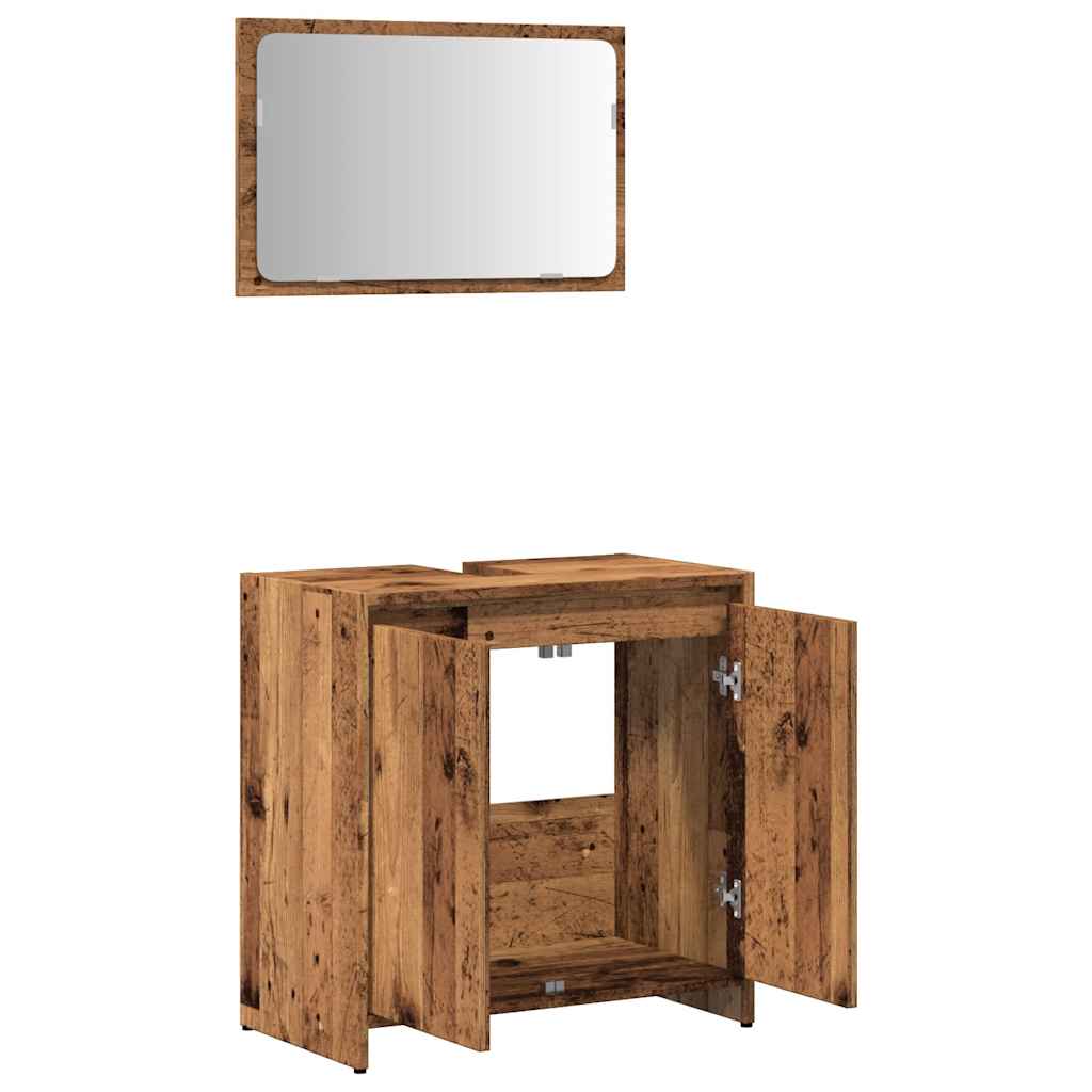 Badmöbel-Set Weiß Holzwerkstoff