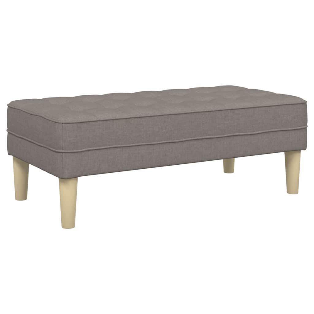 Bank mit Kissen Hellgrau 113 x 57 x 39 cm Stoff