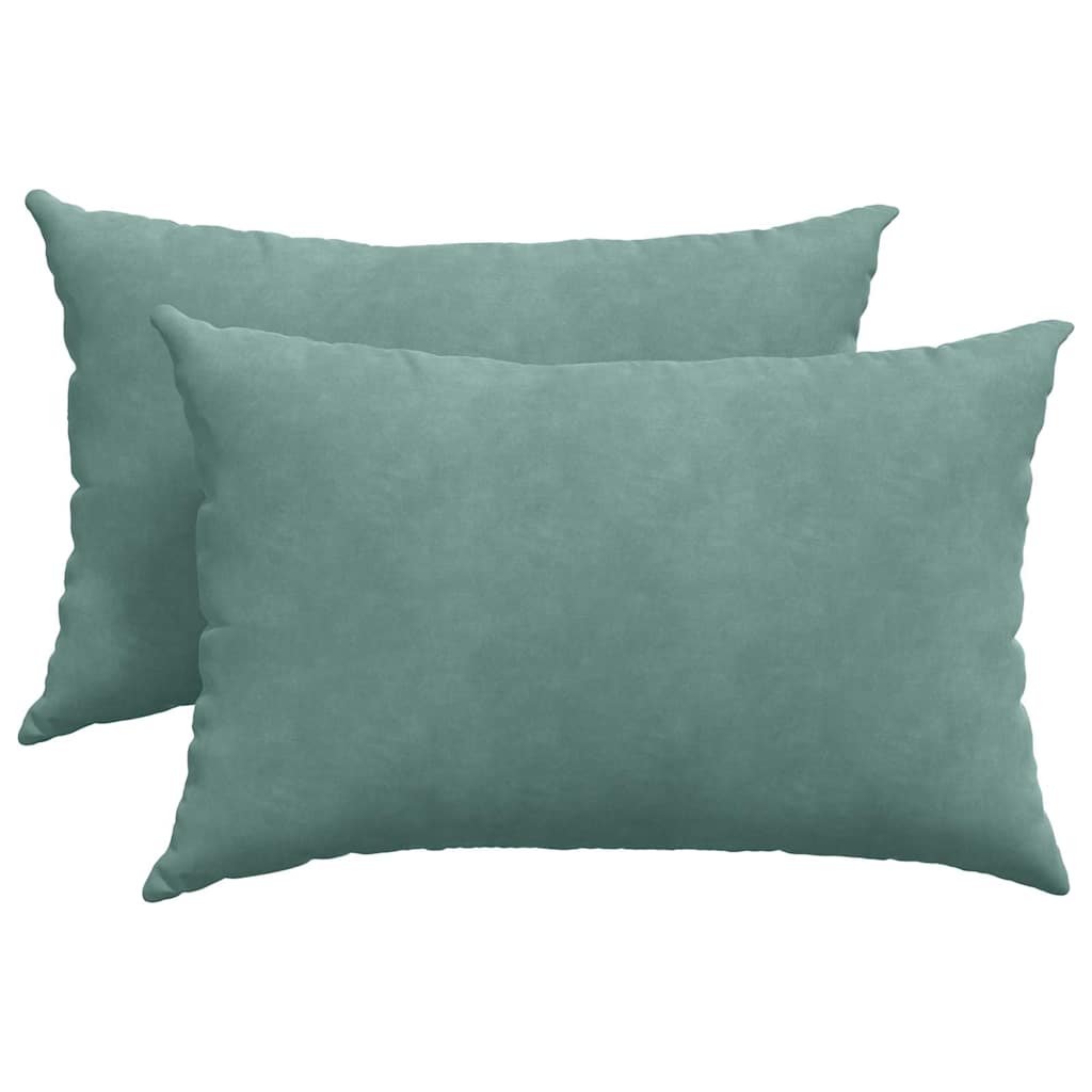 Sofakissen 2 Stück Blau 50 x 30 cm Cordstoff