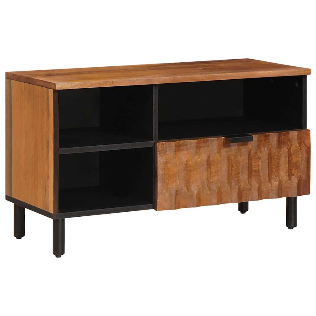 TV-Schränk Weiße gewaschene Oberfläche 80 x 33 x 46 cm