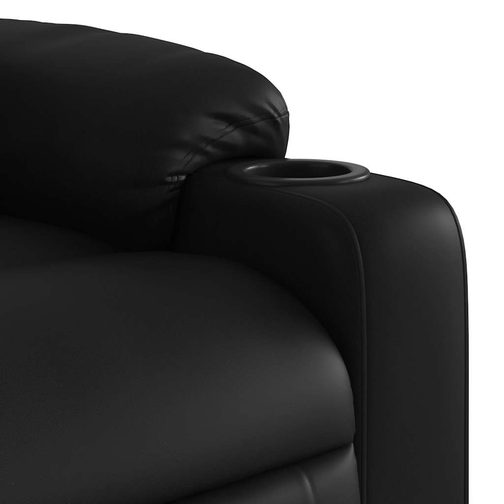 Massage-Relaxsessel, Kunstleder, Schwarz
