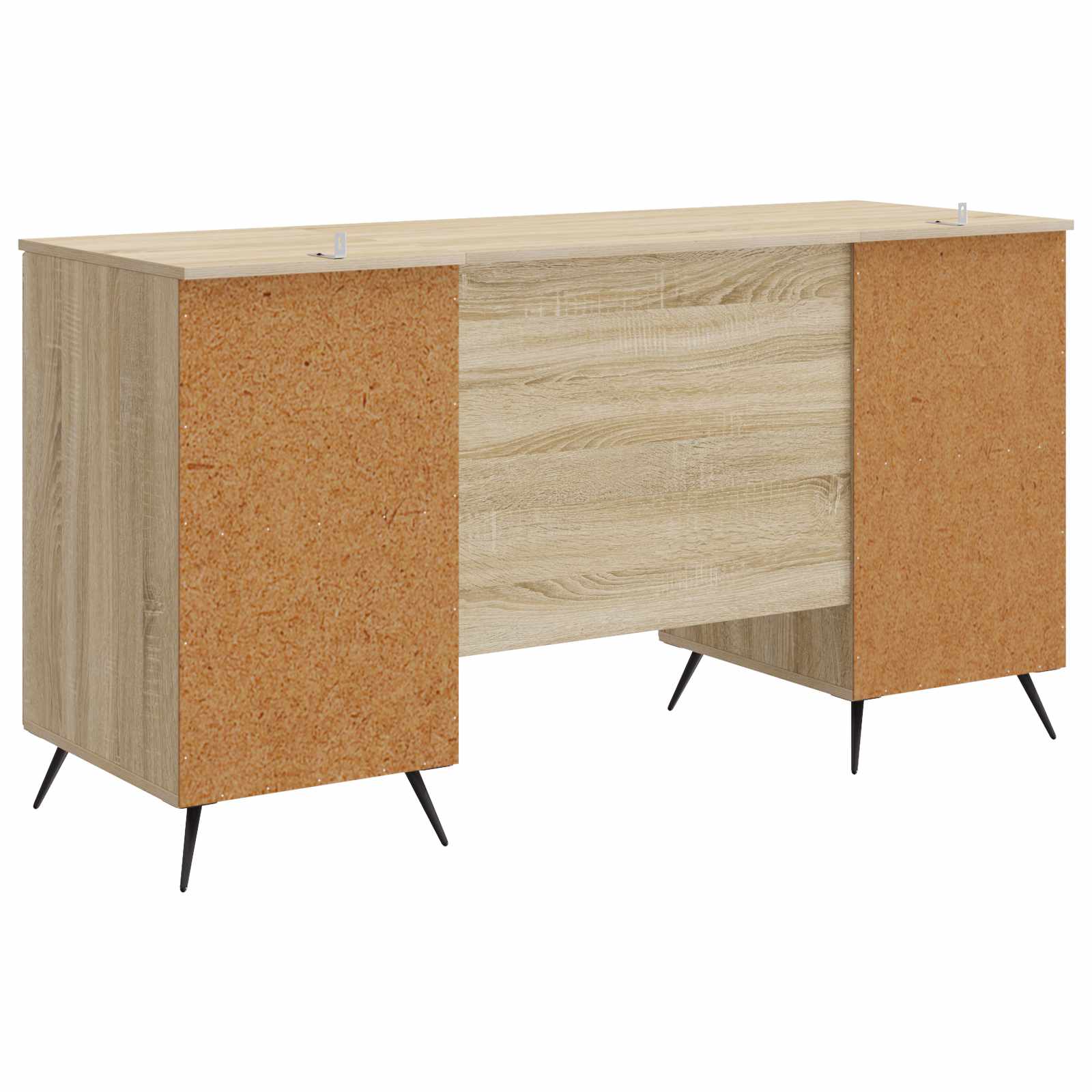 Schreibtisch mit Regal Schwarz 142,5 x 50 x 75 cm Holzwerkstoff