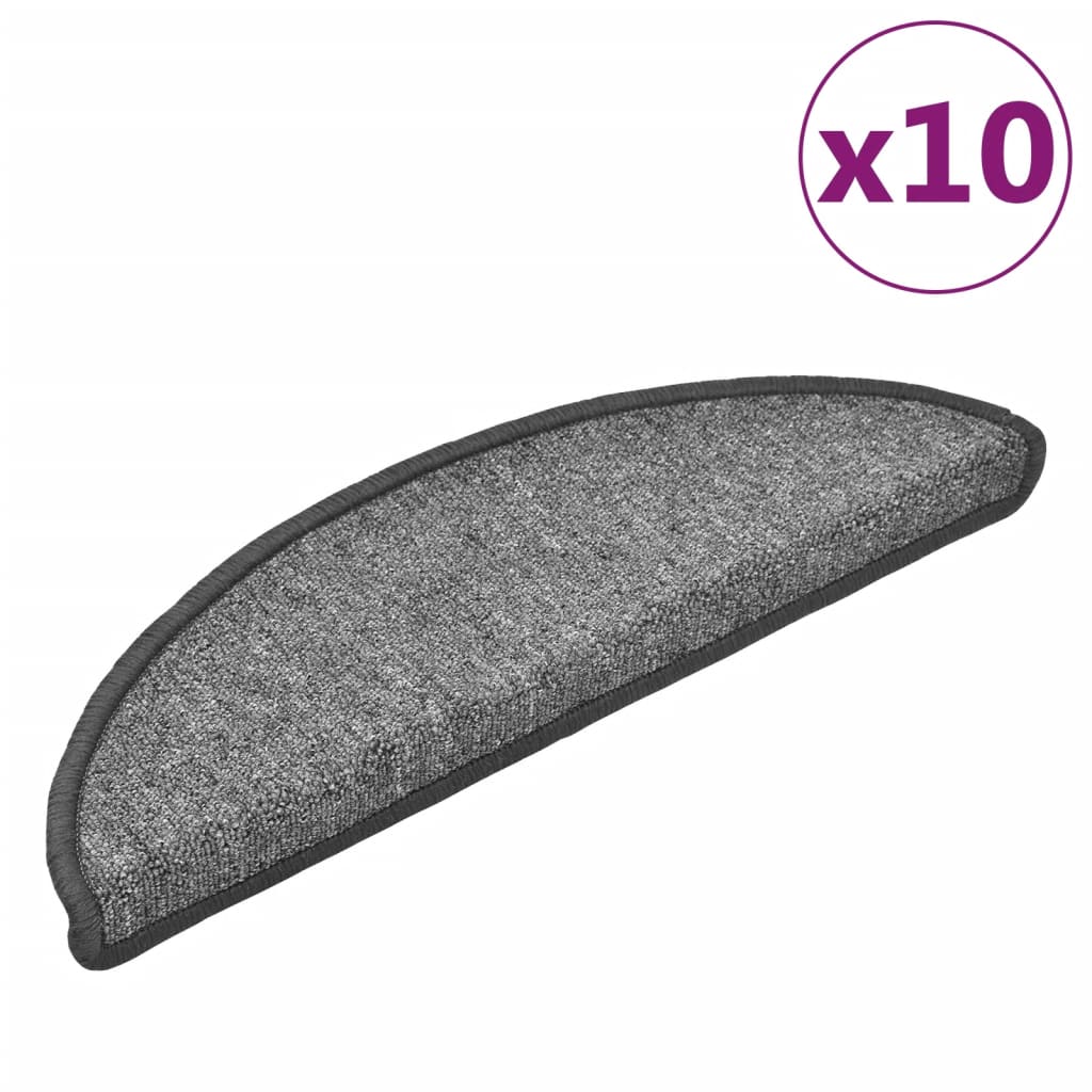 Stufenmatten 15 Stk. 56x17x3 cm Anthrazit Halbrund