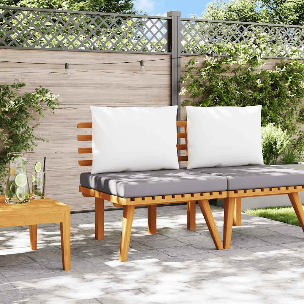 2-Sitzer-Gartensofa mit Kissen Massivholz Akazie