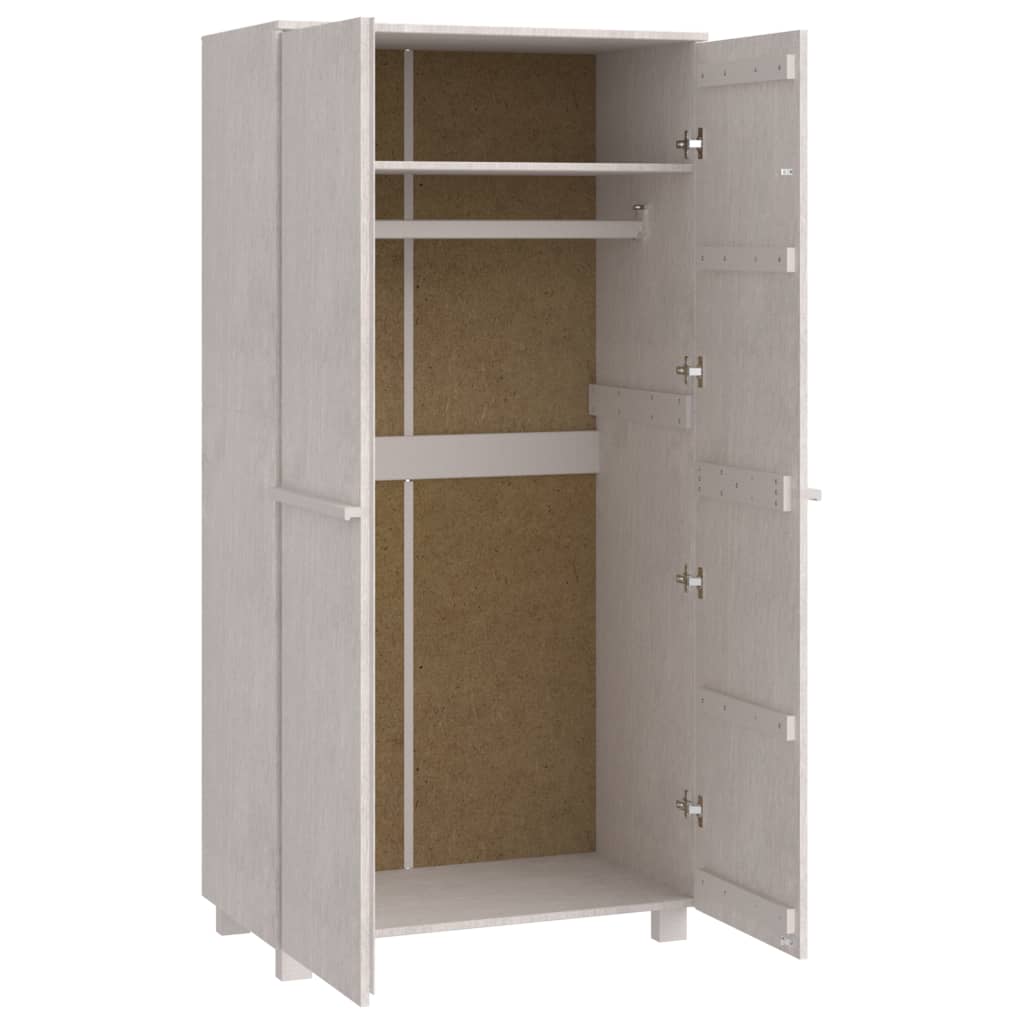 Kleiderschrank HAMAR Honigbraun 89x50x180 cm Massivholz Kiefer