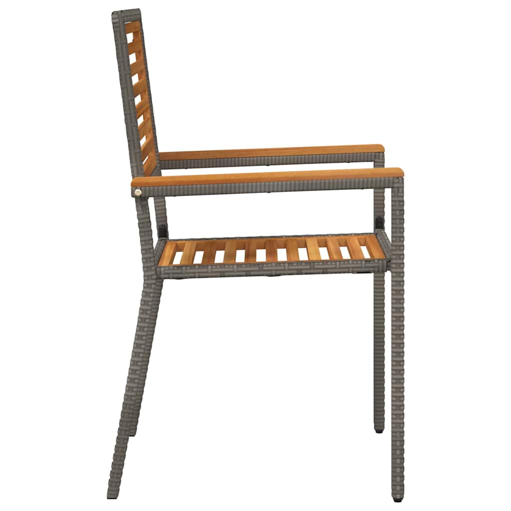 Garten Stapelstühle 4 pcs Braun und Schwarz 54 x 56 x 90 cm