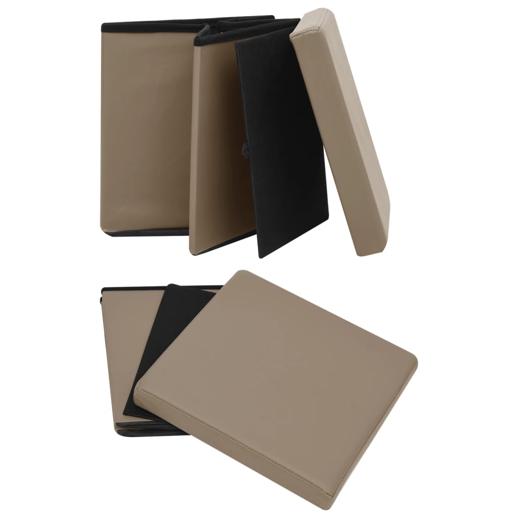 Hocker mit Stauraum Braun PVC