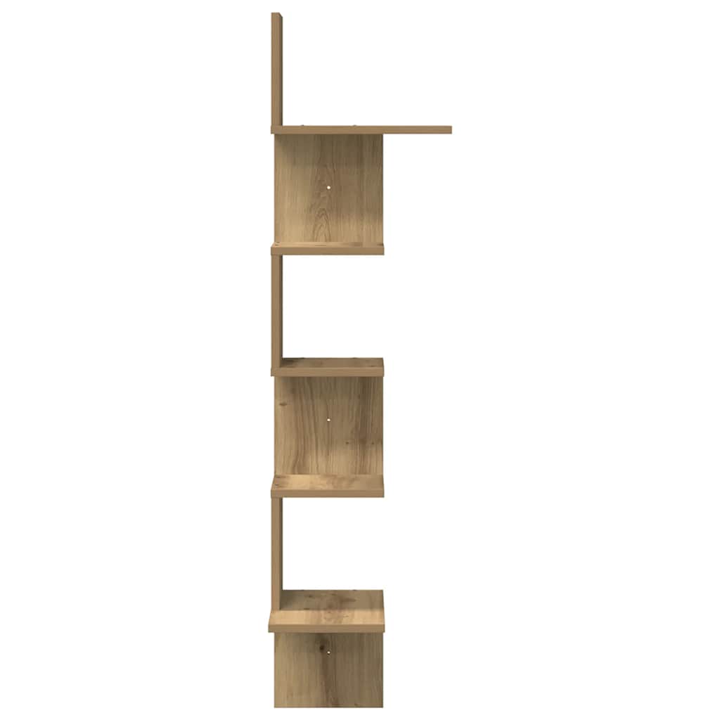 Wand-Eckregal Weiß 20x20x127,5 cm Holzwerkstoff