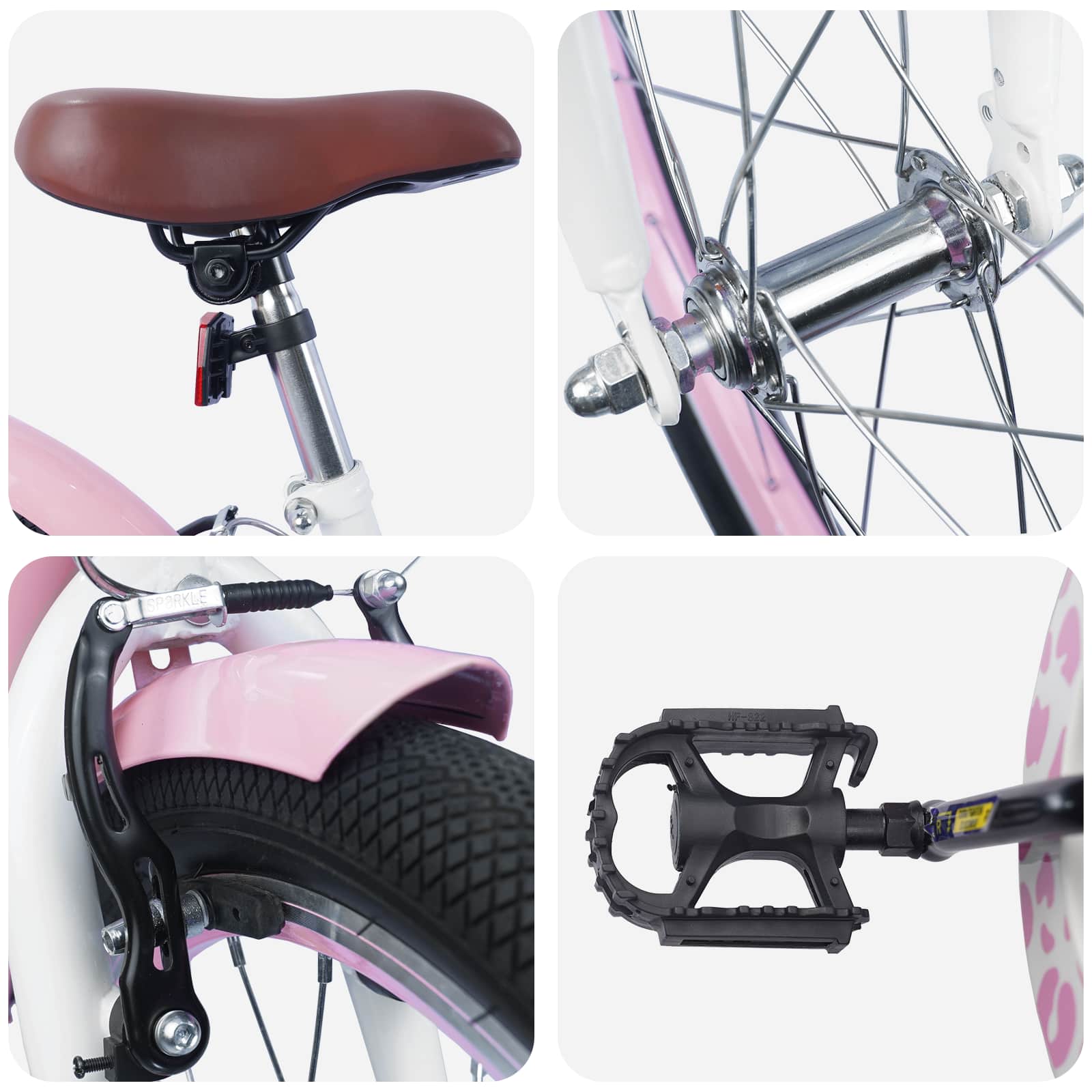 Kinderfahrrad Mit Stützrädern 12 Zoll für 2-4 Jahre alt Rosa