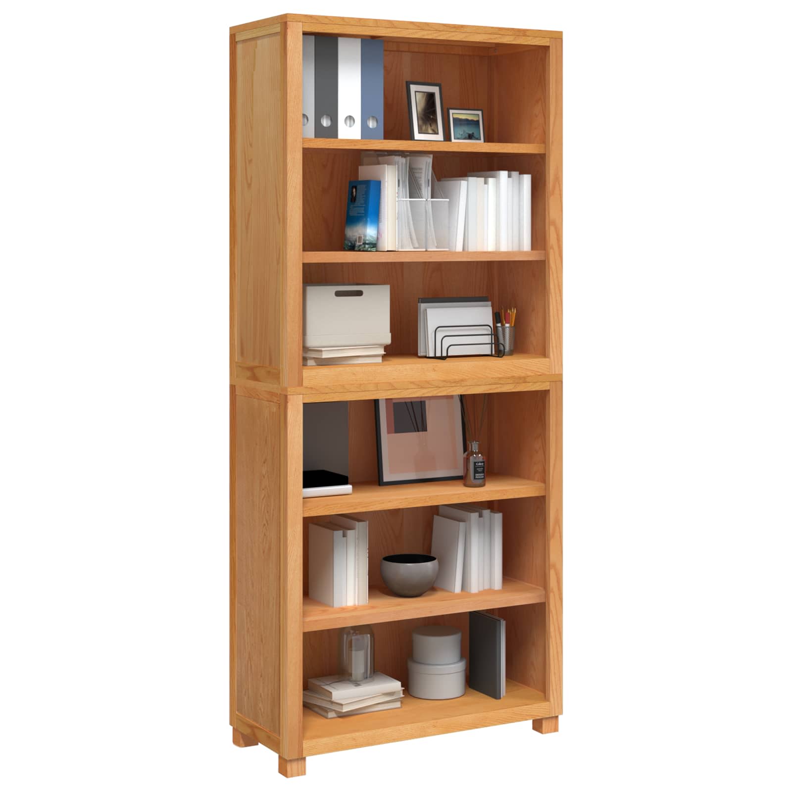 Aufbewahrungsmöbel-Set mit Regal 2 Stk. Natur 80 x 35 x 185 cm