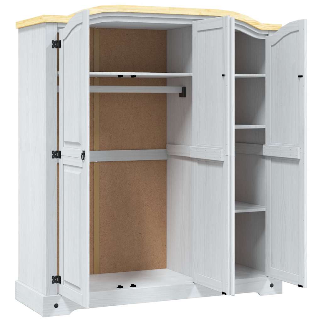 Kleiderschrank Mexiko-Stil Kiefernholz 3 Türen