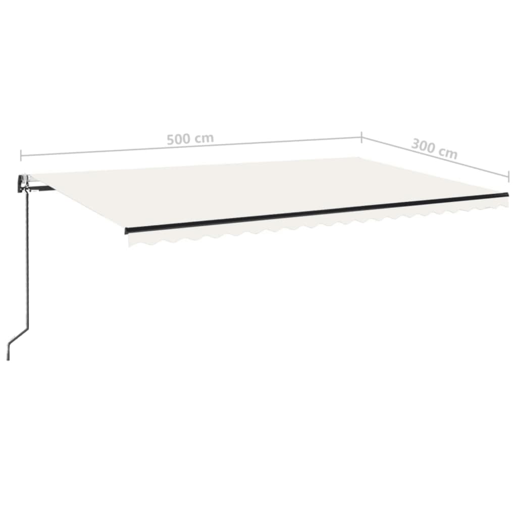Markise Automatisch Einziehbar 350x250 cm Creme