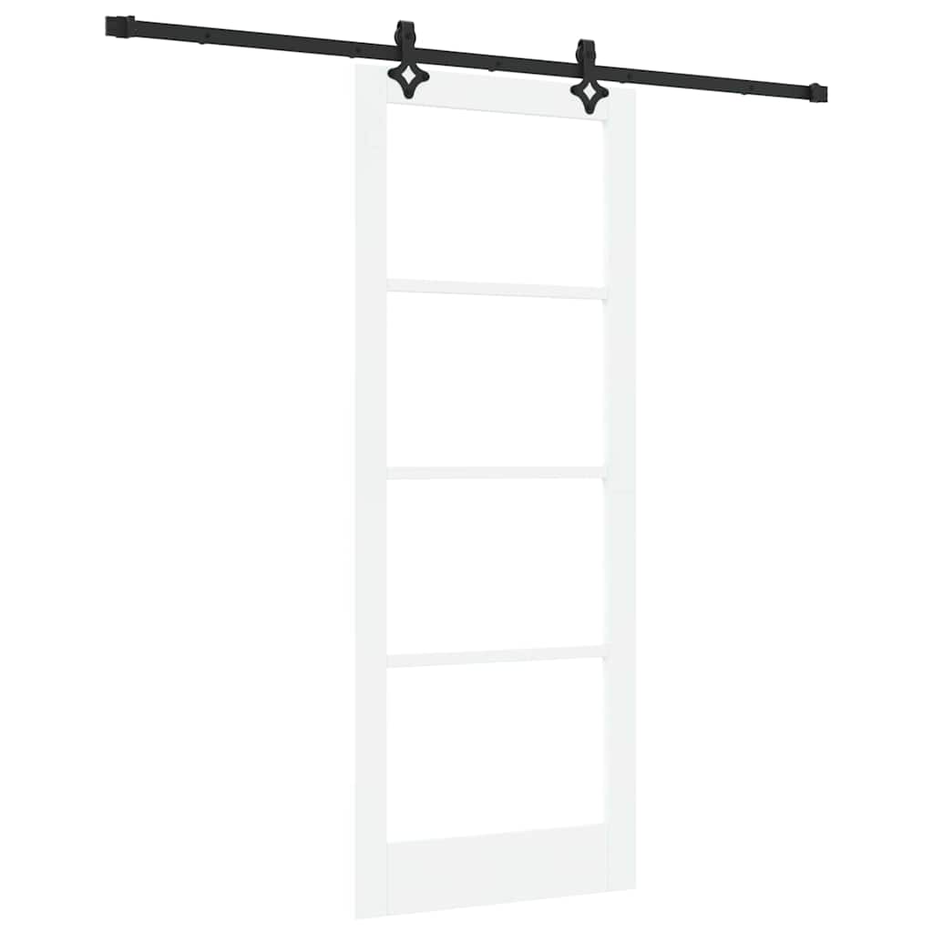 Schiebetür Natur 61 x 198,5 cm Massivholz Kiefer und Glas