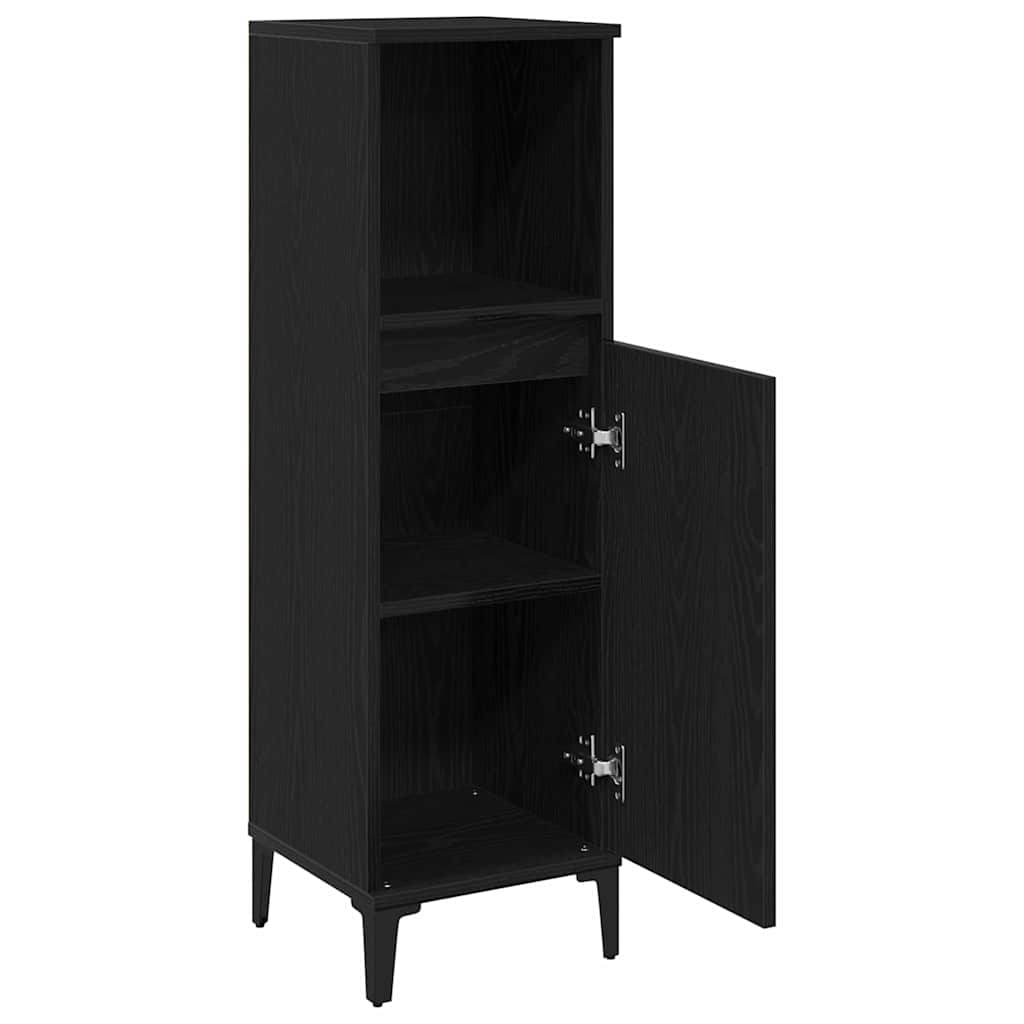 Badschrank Weiß 30x30x100 cm Holzwerkstoff