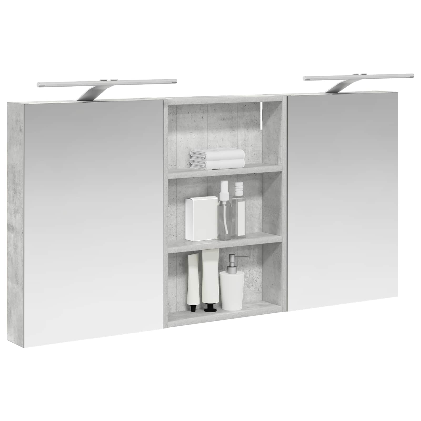 Badezimmerschrank-Set 3 pcs 80 x 10,5 x 50 cm Holzwerkstoff