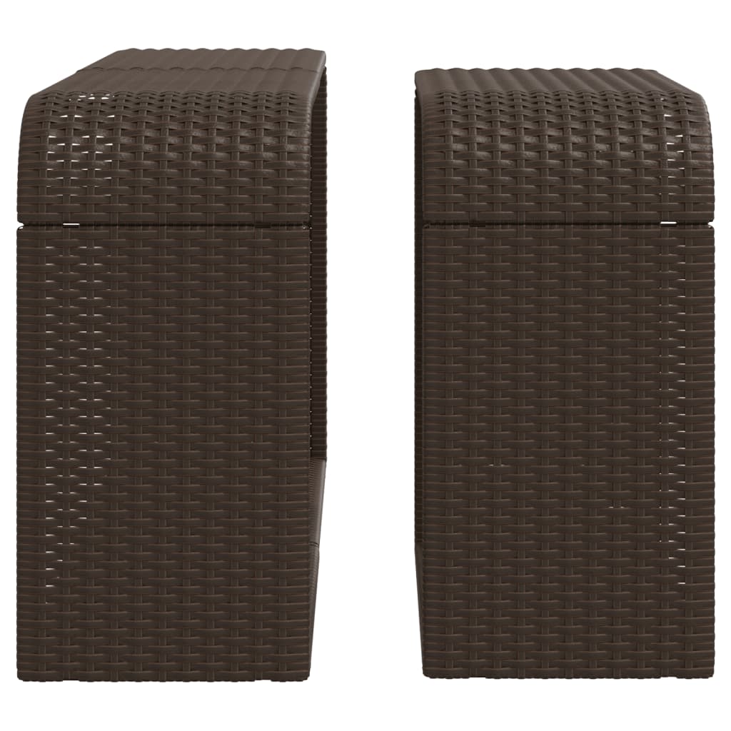 Lagerregale 2 Stk. Schwarz Poly Rattan