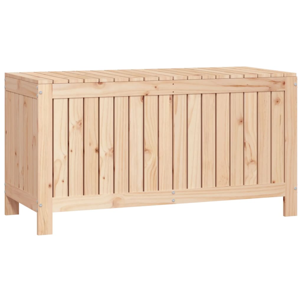 Gartentruhe Grau 76x42,5x54 cm Massivholz Kiefer