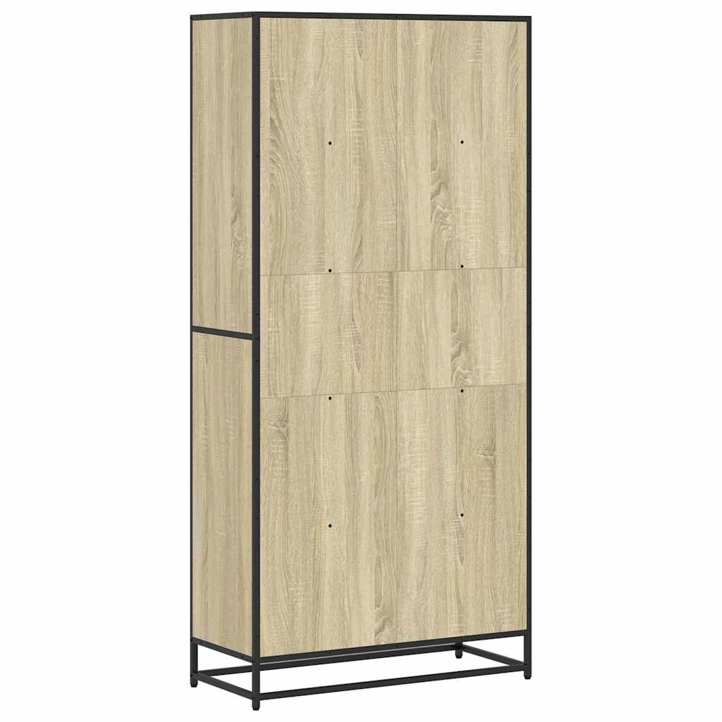 Bücherregal Schwarz 60x35x139 cm Holzwerkstoff