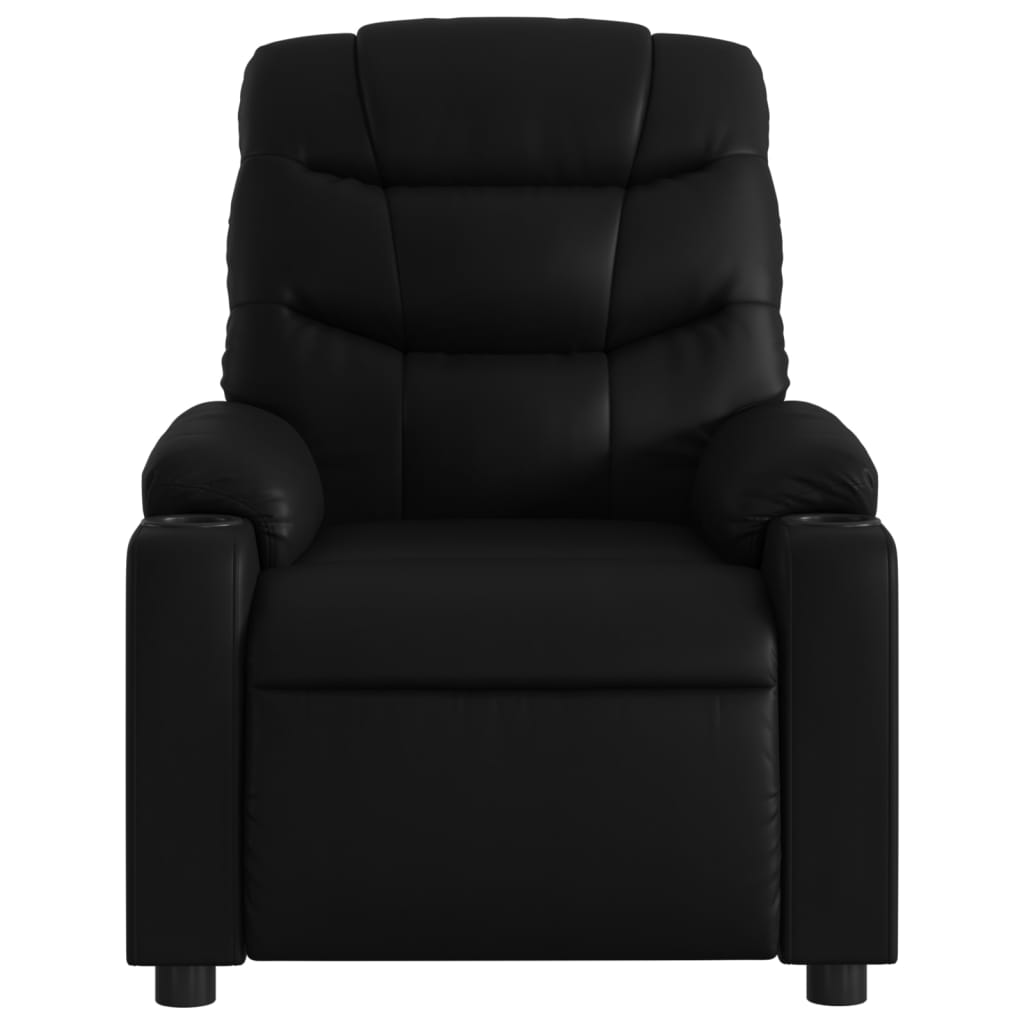 Massage-Relaxsessel, Kunstleder, Schwarz