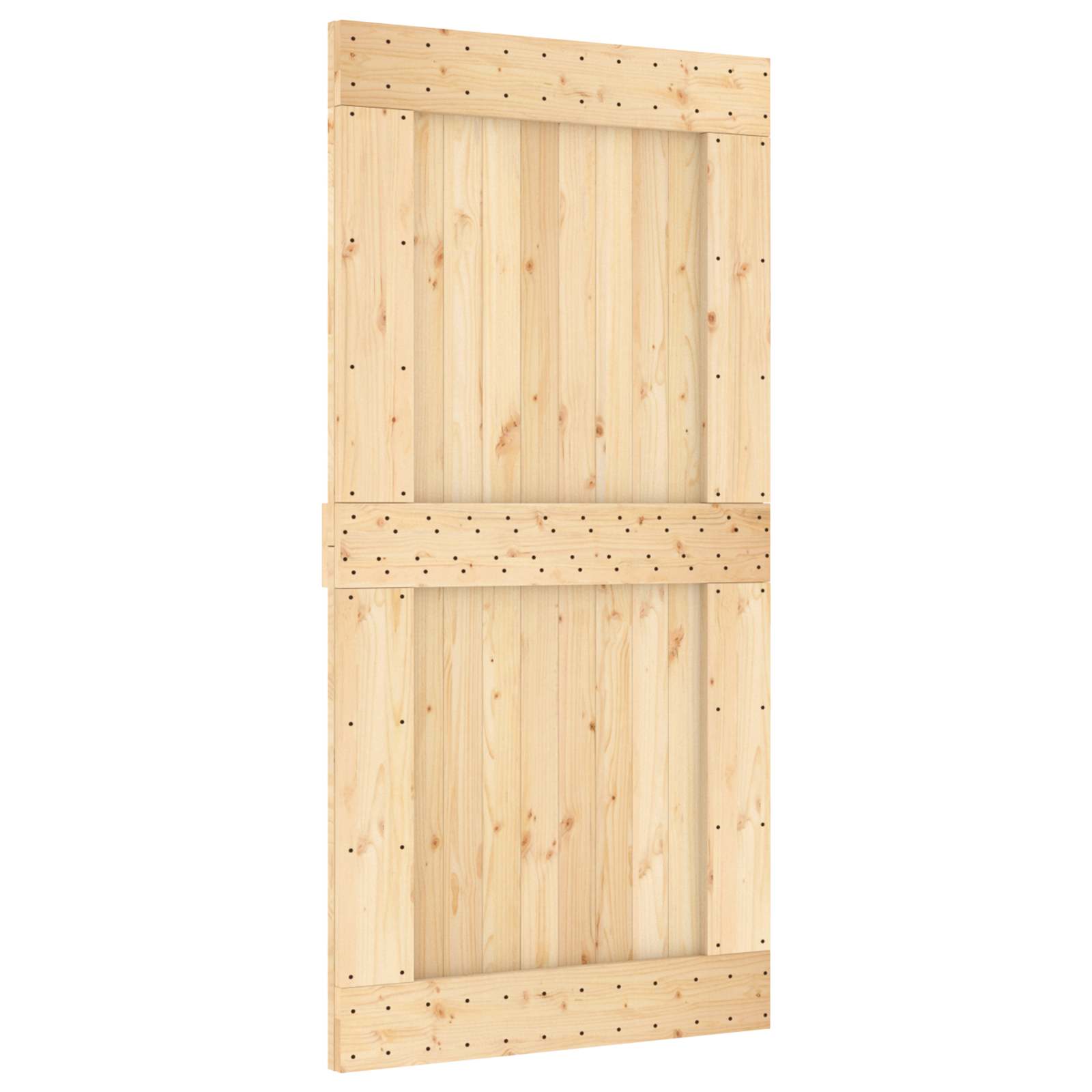 Schiebetür NARVIK Natürlich und Schwarz 70 x 210 cm (152,5 cm)