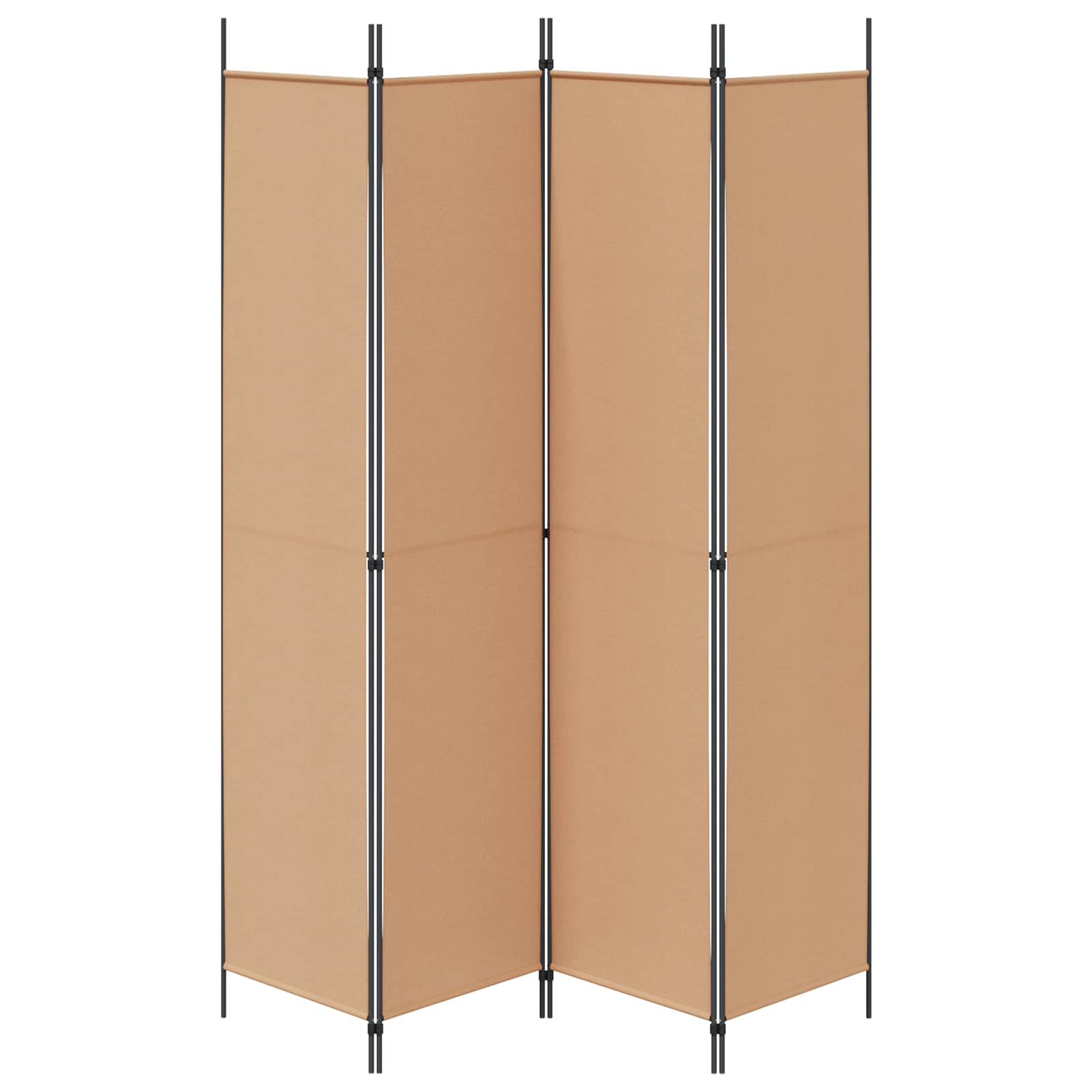3-teiliger Raumteiler Beige 150 x 220 cm Stoff