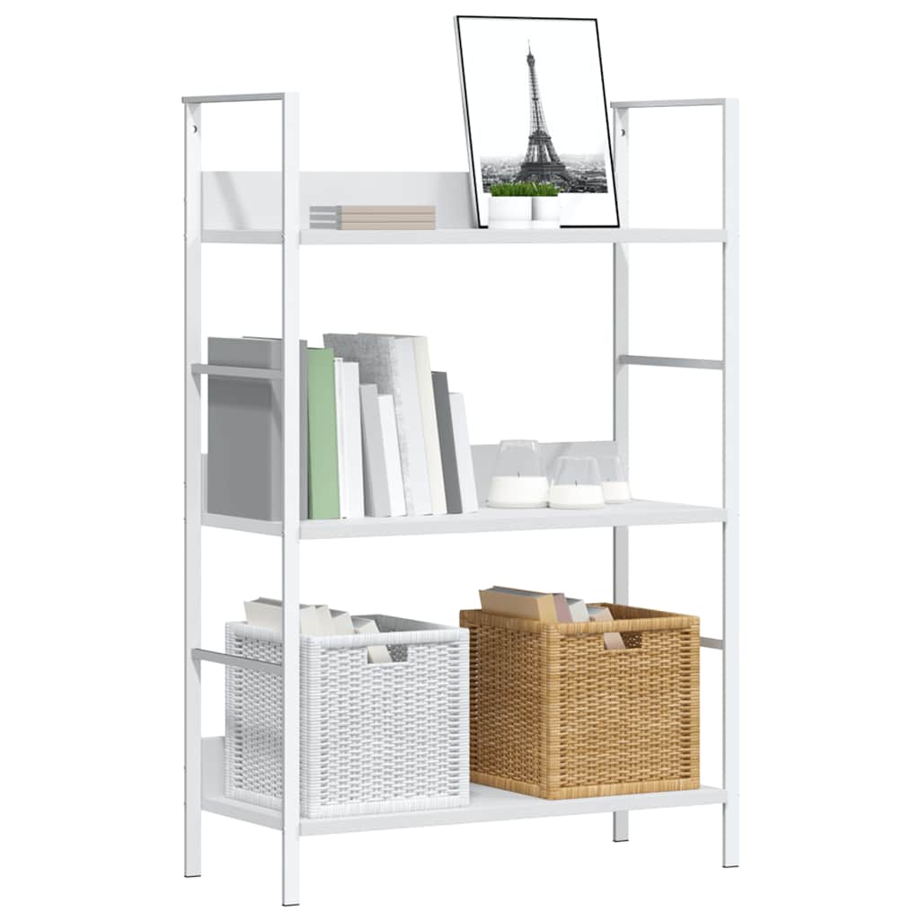 Bücherregal 3 Regalböden Schwarz 60×27,6×90,5 cm Holzwerkstoff