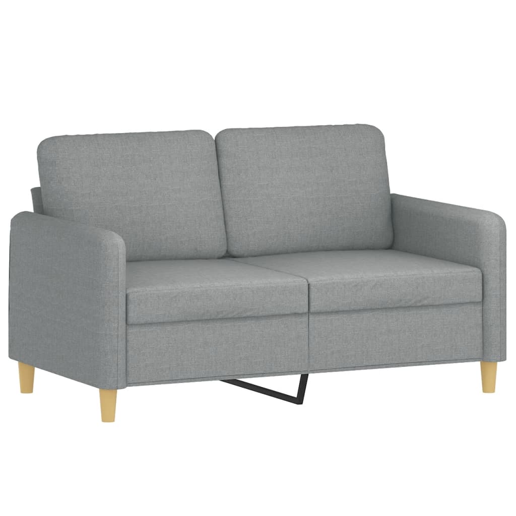 4-tlg. Sofagarnitur mit Kissen Braun Stoff