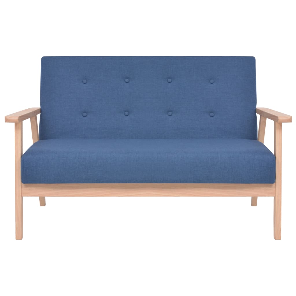 2-Sitzer-Sofa Stoff Hellgrau